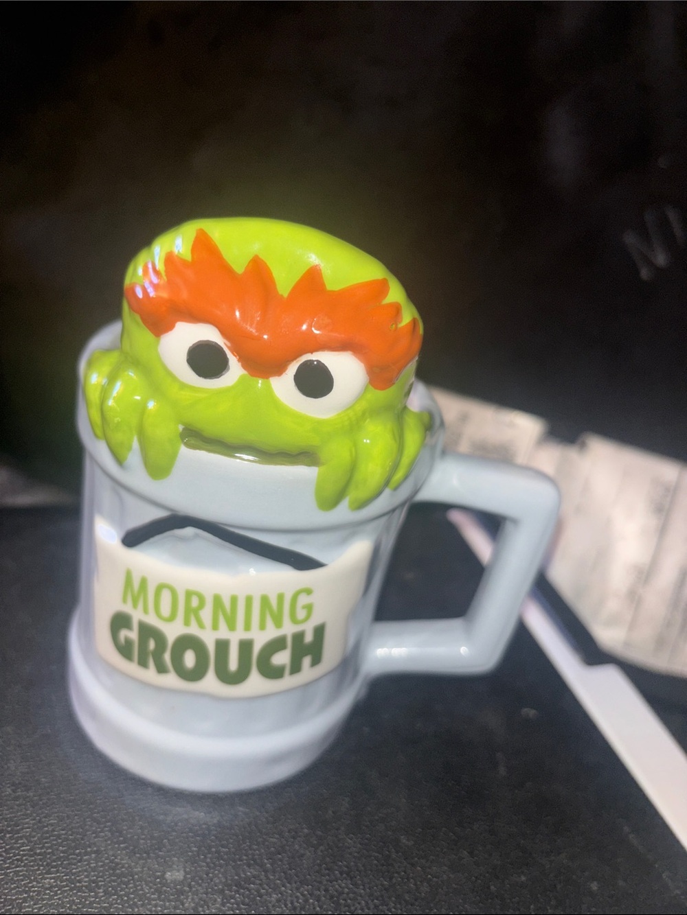 Zak! Sesame Street 'Morning Grouch' Oscar the Grouch Ceramic Mug